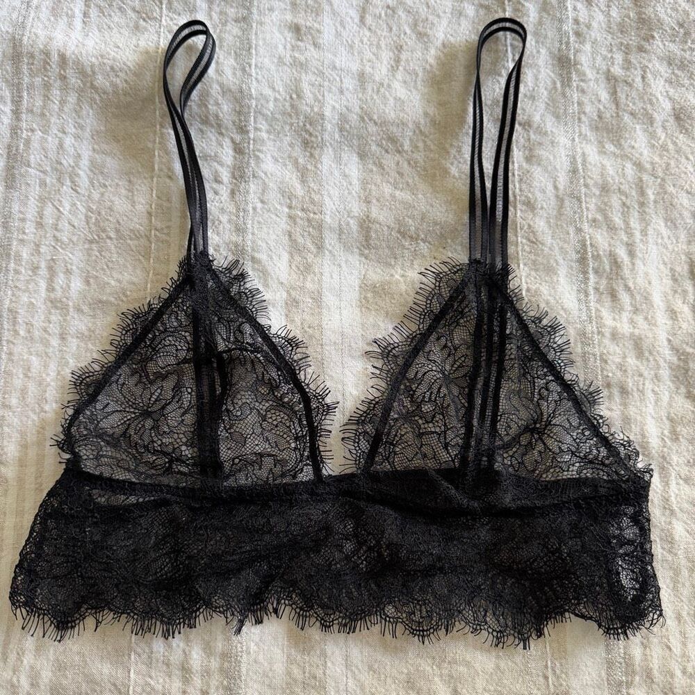 Black Lace Bralette XS